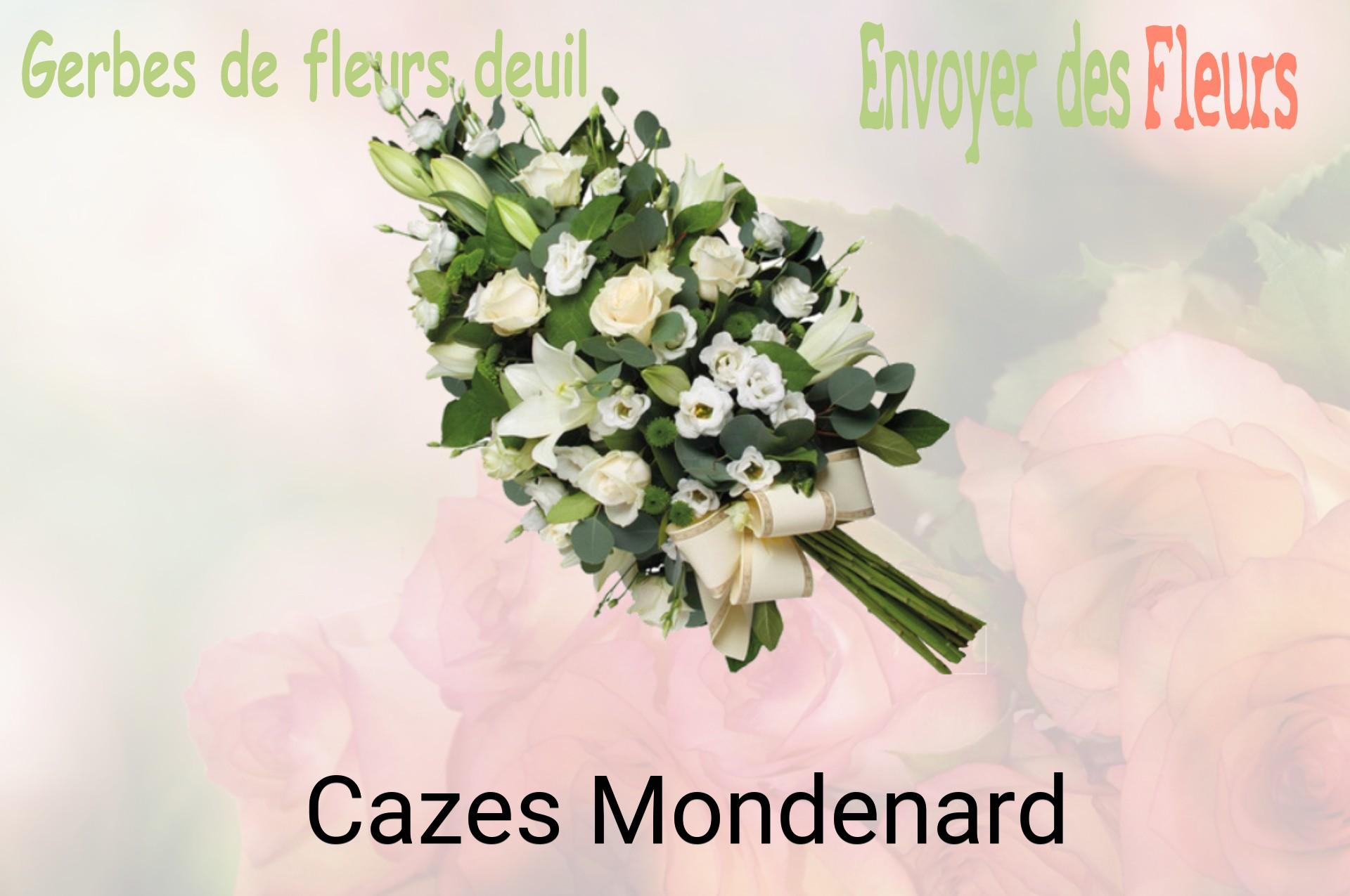 Gerbe de fleurs de deuil livrée à Cazes-Mondenard